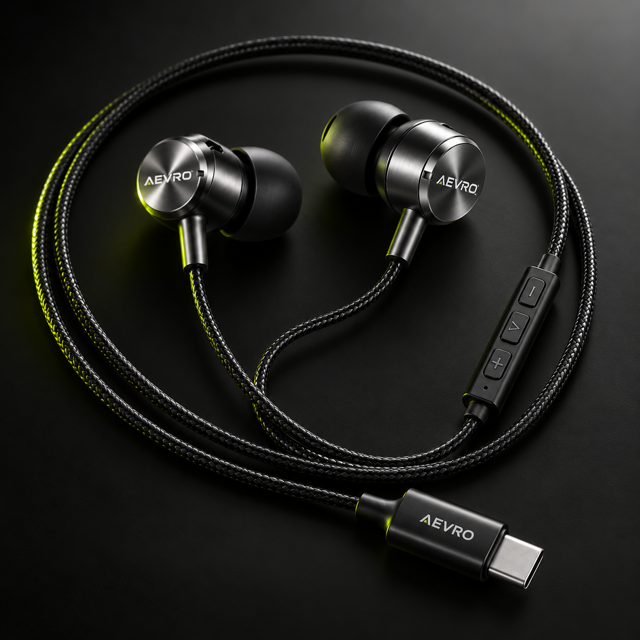 AEVRO tangle-resistant earphone cable
