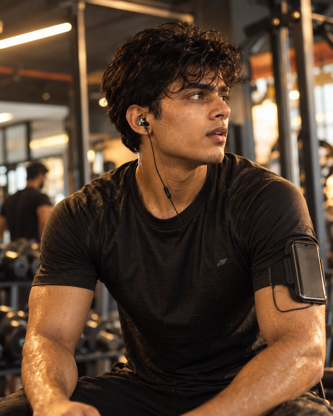 Gym session with AEVRO earphones